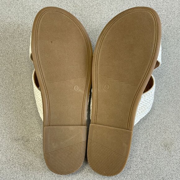 NWOT Draper James Alex Women's Size 8M Cross Strap Flat Sandals Slip-On - Picture 5 of 6